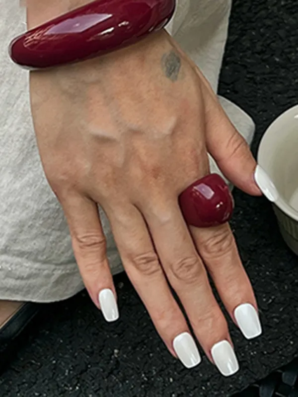Geometric Polished Bracelet And Bracelet And Ring Set