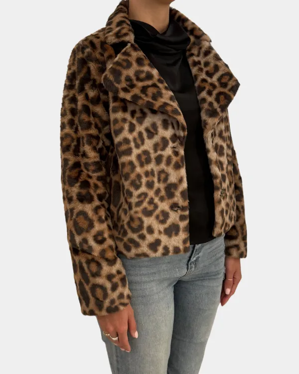 Animal Faux Fur Jacket