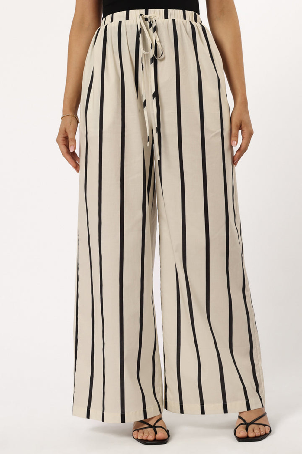 LEISURE CREAM STRIPE PANT
