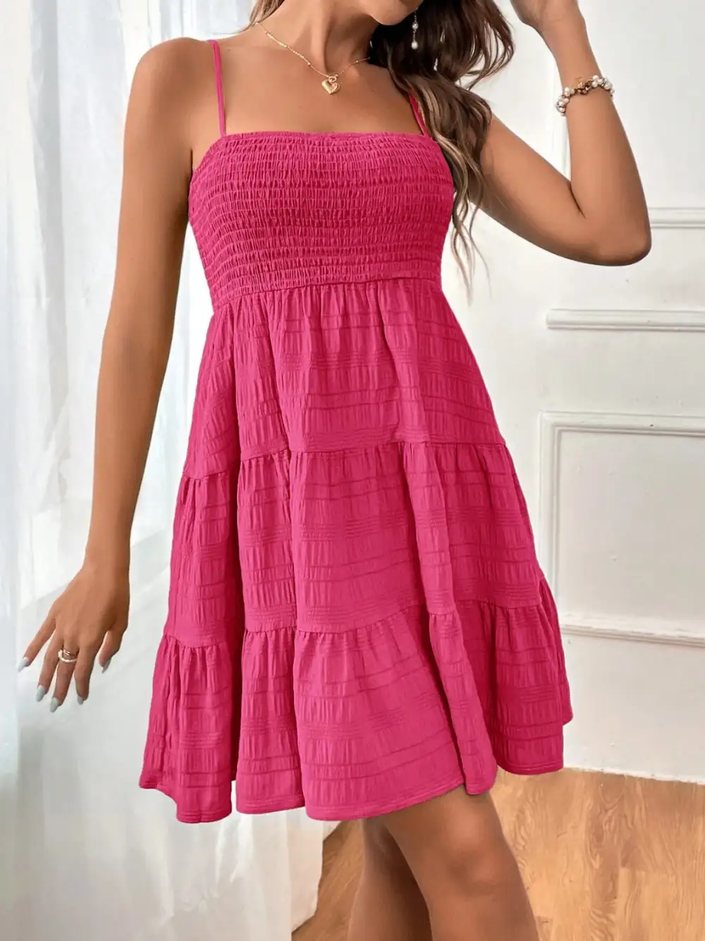 Tiered Sleeveless Mini Dress