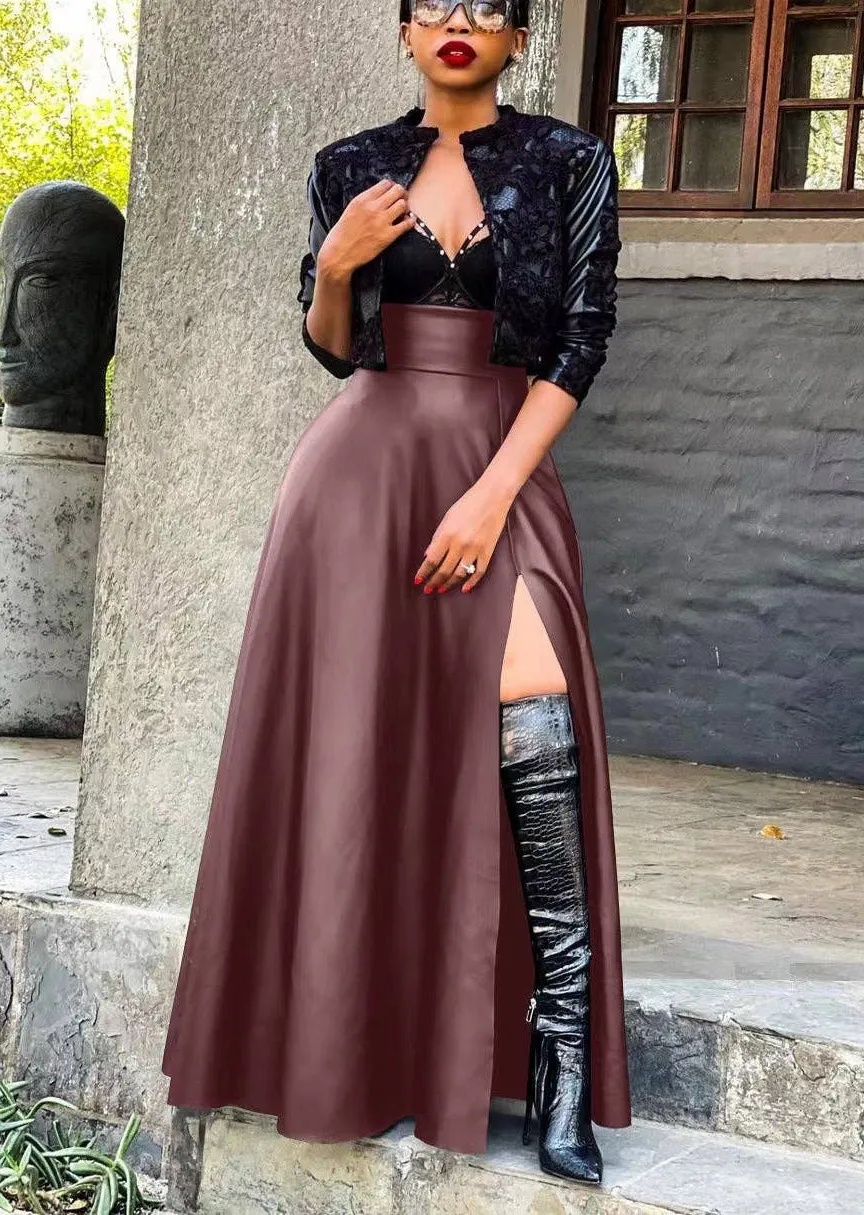 Refined Everyday Leather Skirt