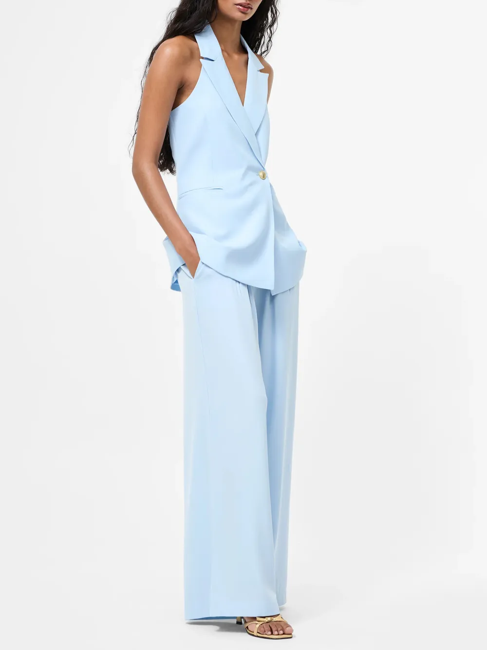 Slim Fit Business Style Sleeveless Vest Jacket