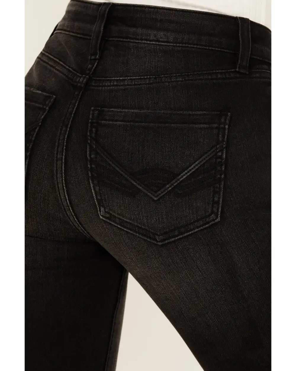 Mid Rise Bootcut Flare Embroidered Jeans