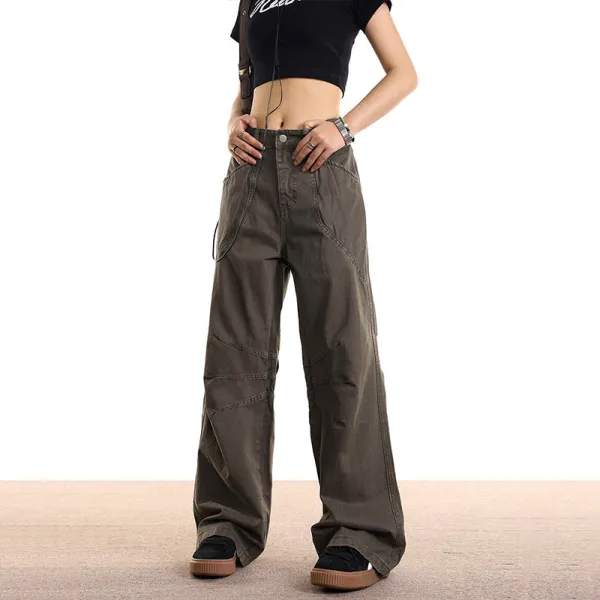 Structured Wide Leg Jeans