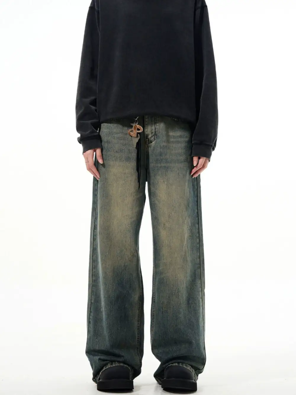 Vintage Flared Wide-Leg Jeans