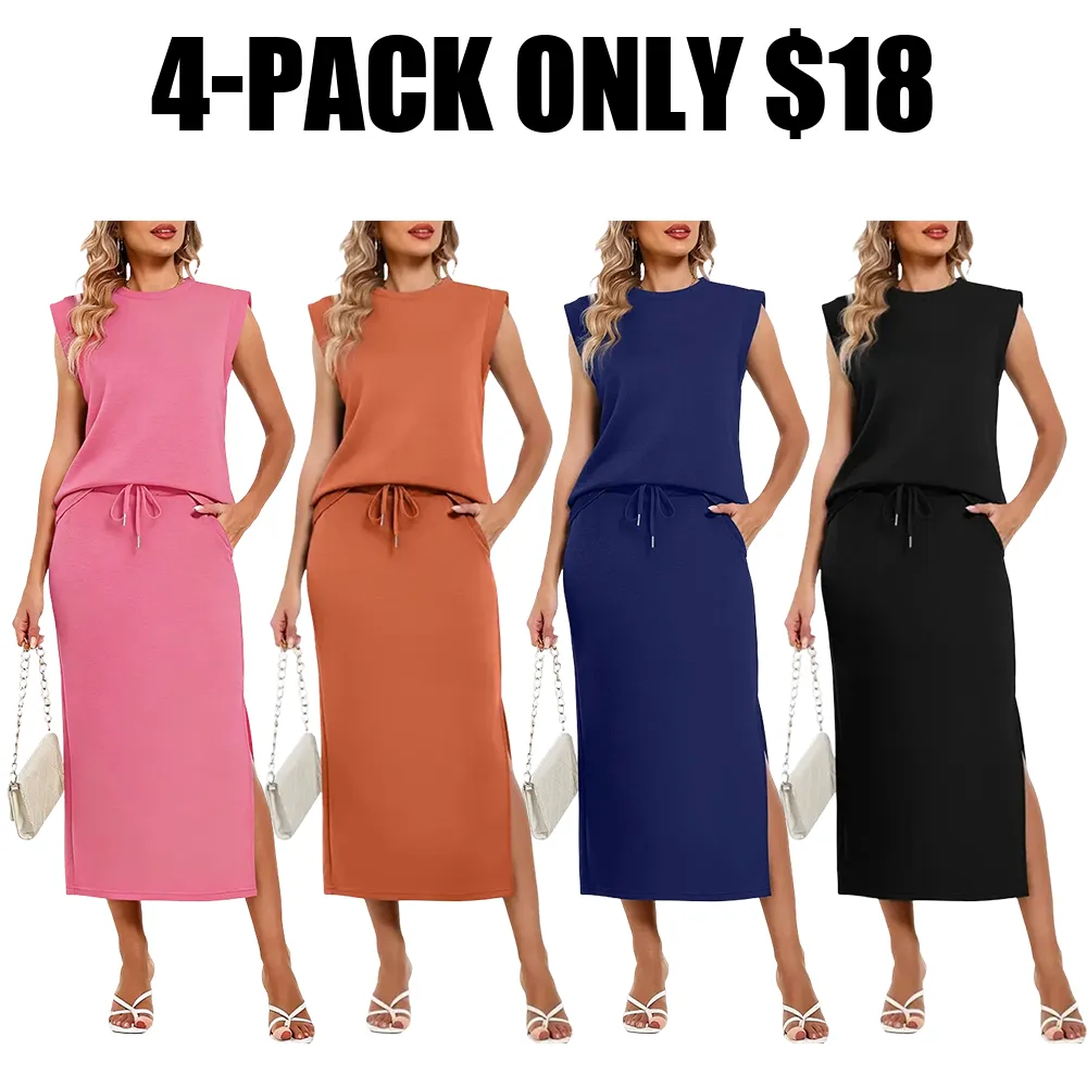 Women's 2-Piece Fitted Basic Outfits