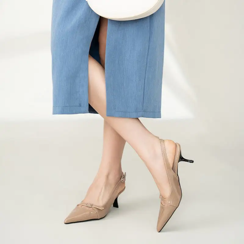 Buckle Strap Pointed Toe Stiletto Sandals
