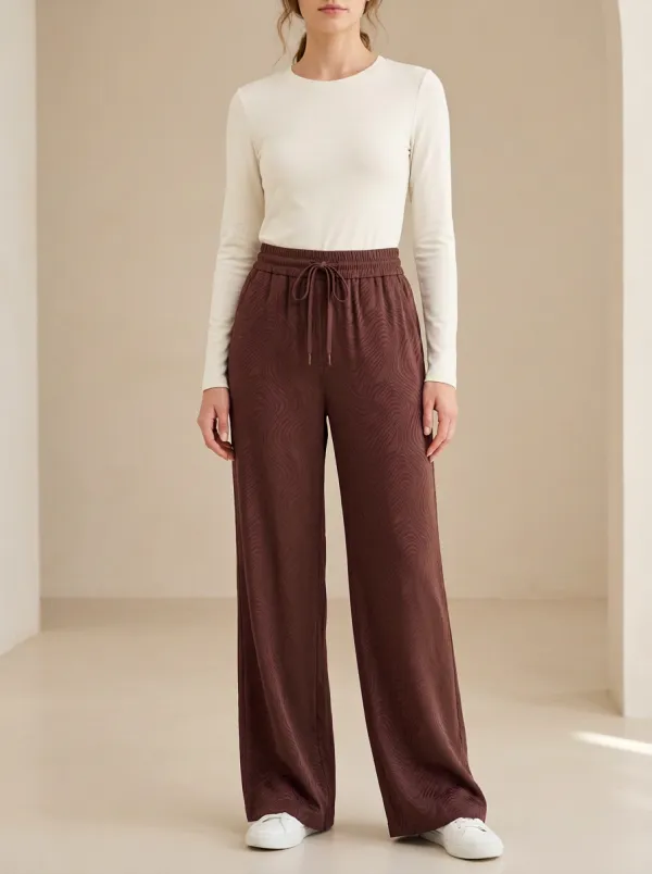 Refined Wide-Leg Printed Women's Wide-Leg Pants