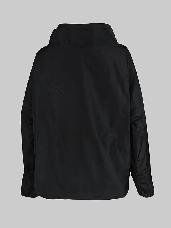 Stand-Collar Relaxed Outerwear Coat
