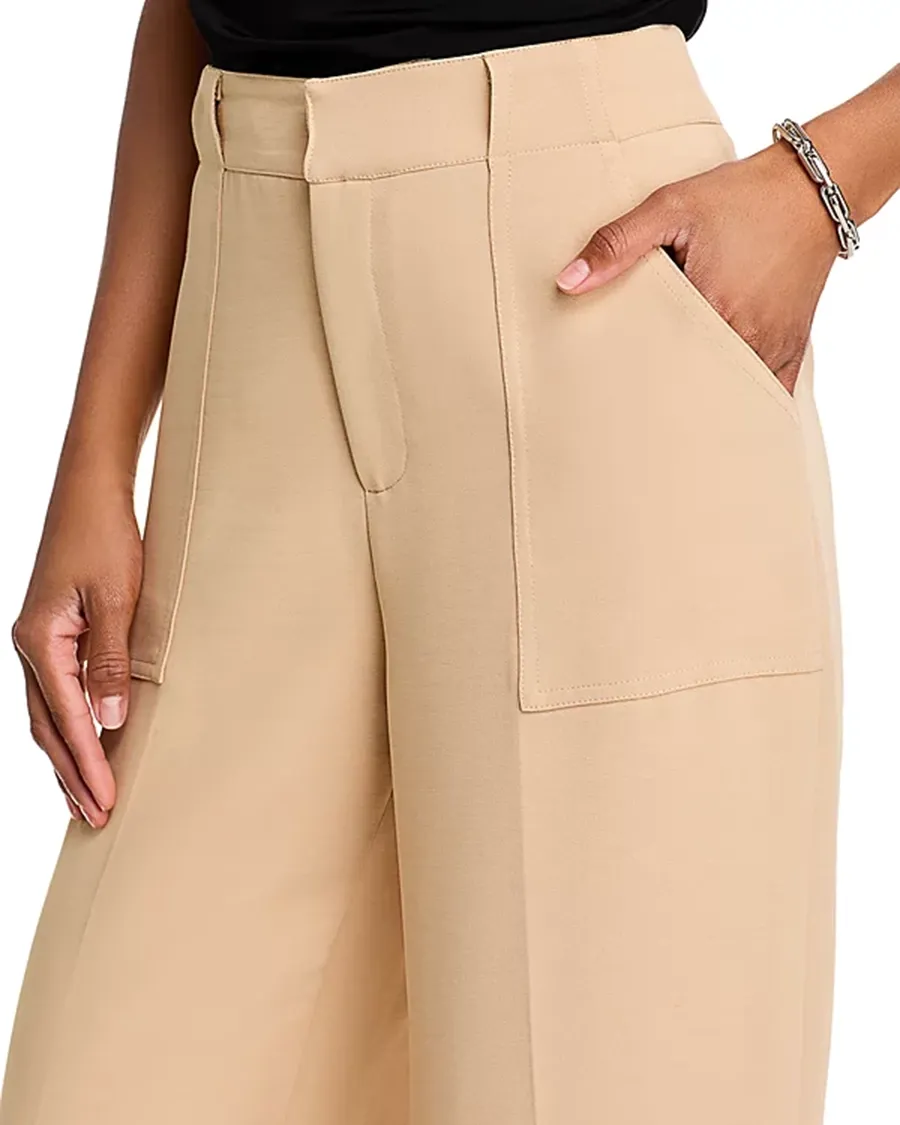 Side Slit Pockets Wide Leg Pants