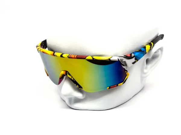 12-Pack Sport Shield Burnt Mirror Sunglasses