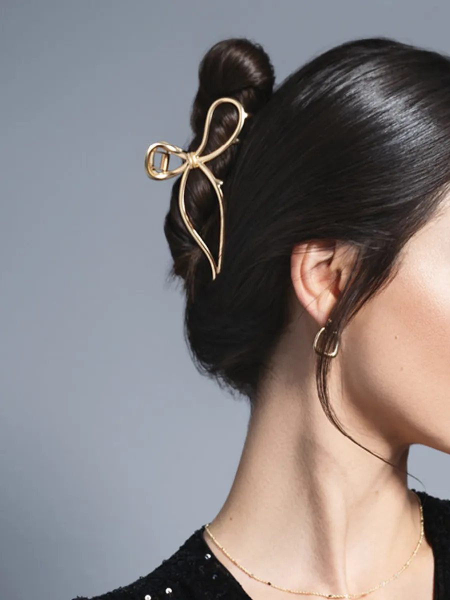 Gold Bow Hair Claw