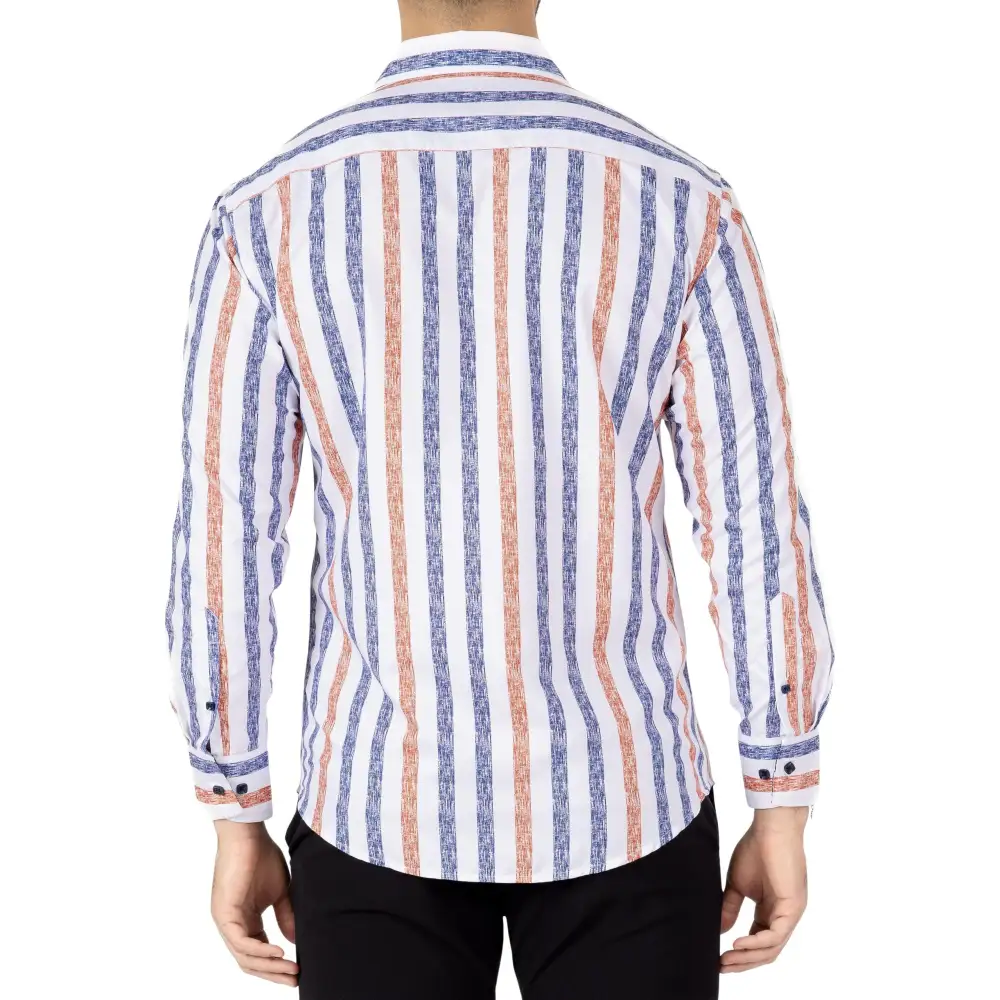 Open Collar Long Sleeve Button Shirt