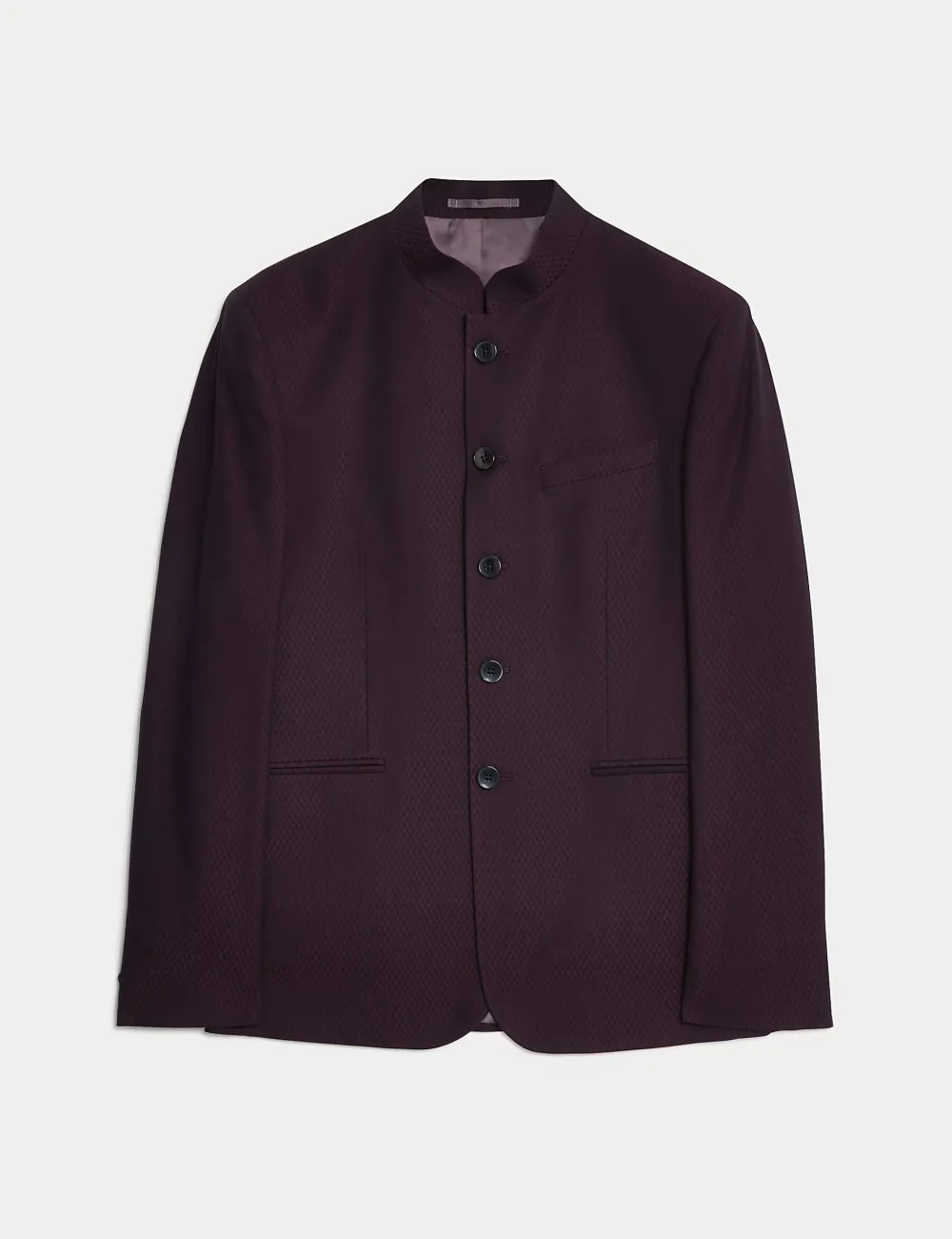 Black Textured Jacquard Jacket