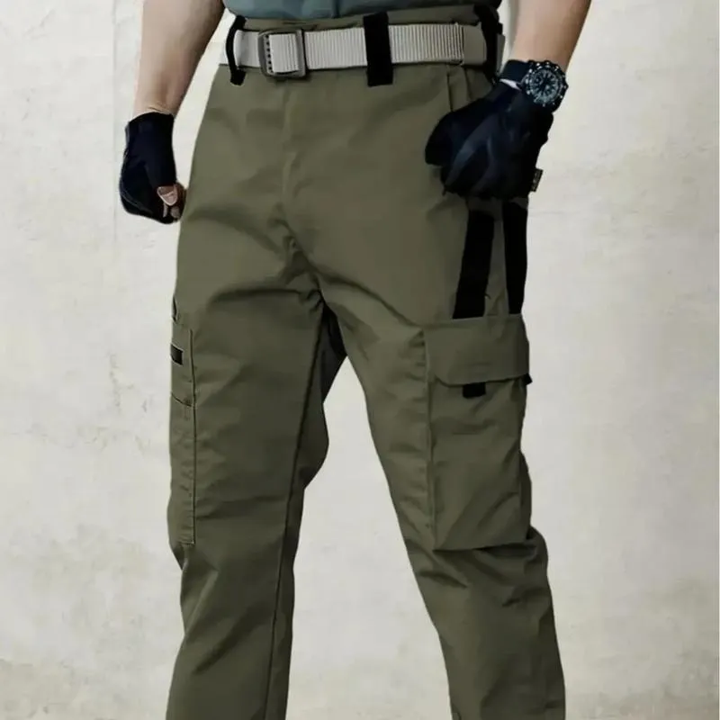 Men's durable outdoor training pants, men's multi-pocket work pants