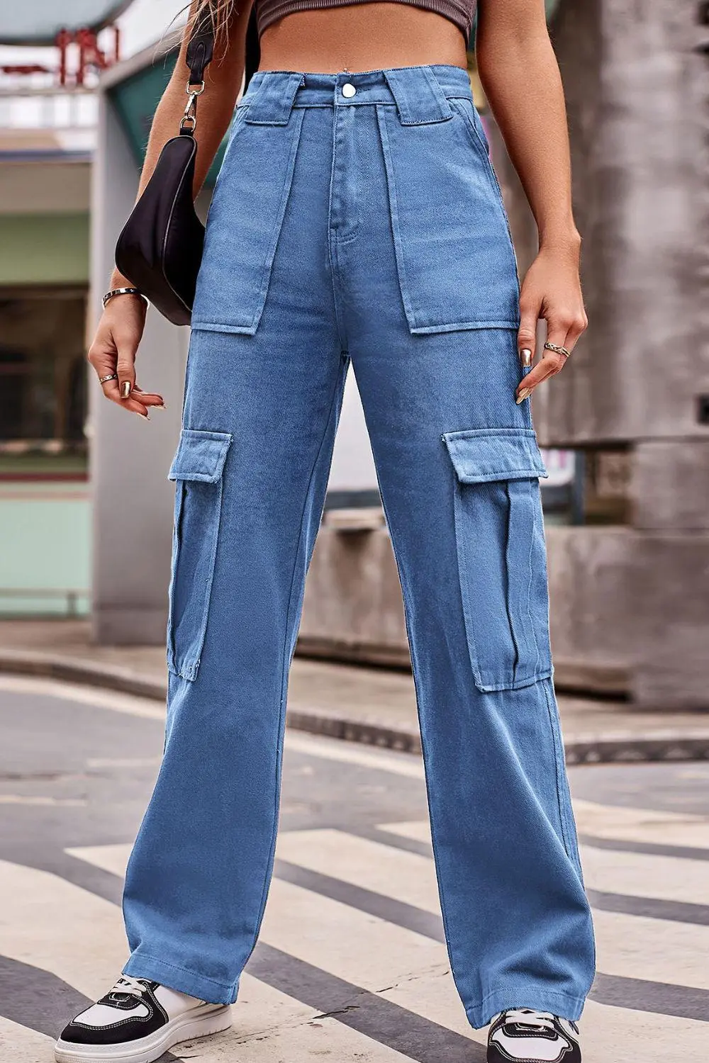 High Waist Loose Fit Denim Jeans