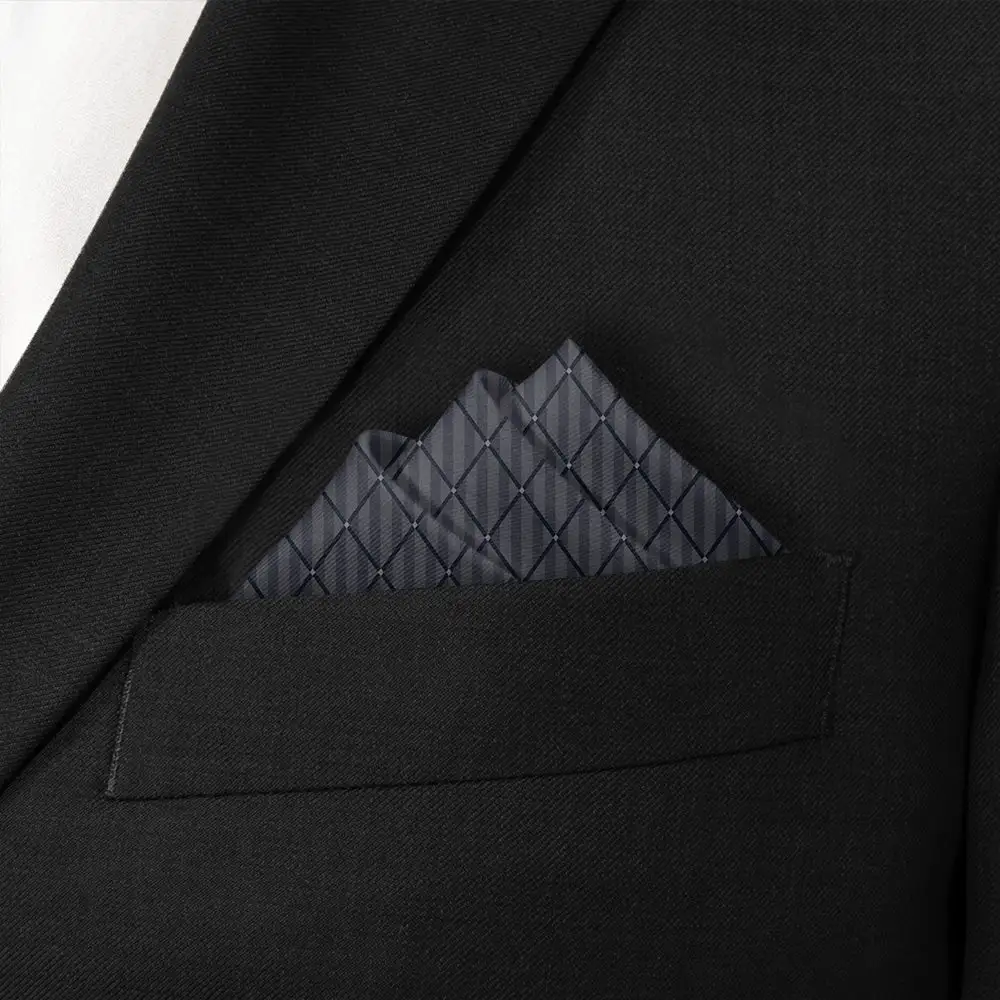Classic Timeless Geometric Textured Pocket Square