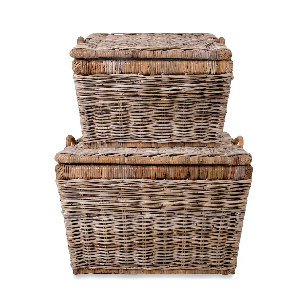 Lift Off Lid Kubu Wicker Storage Basket