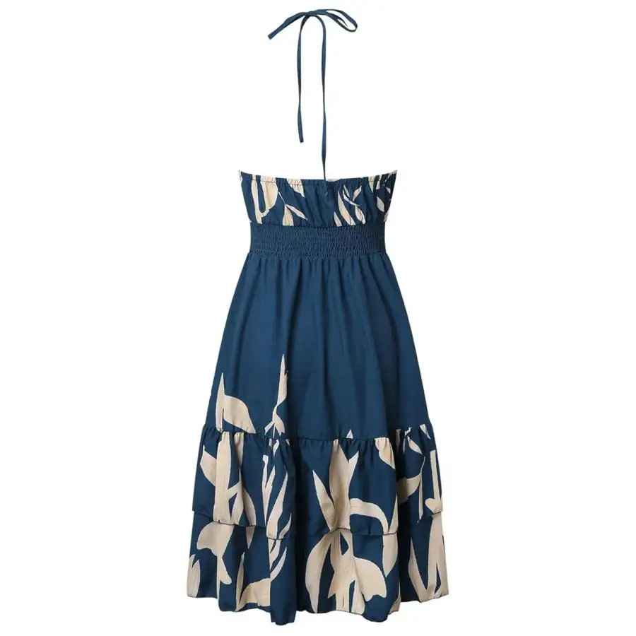 Paisley Print Halter Neck Mini Dress