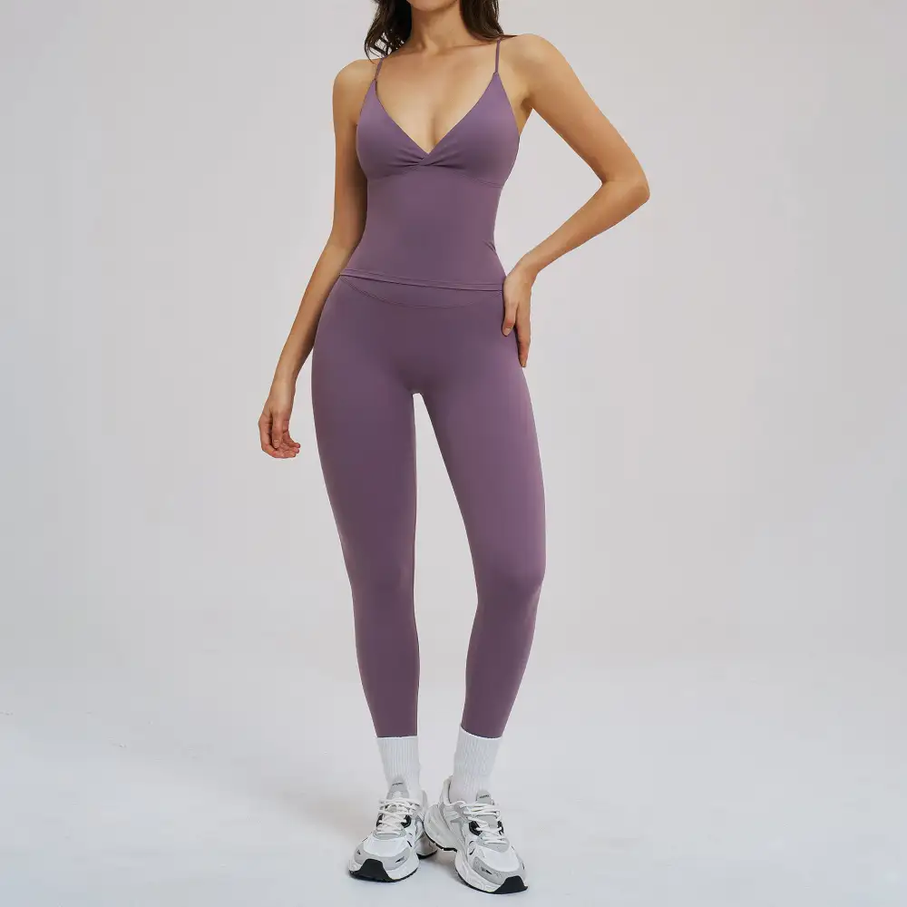 Brushed Backless Vest and Leggings Active Set