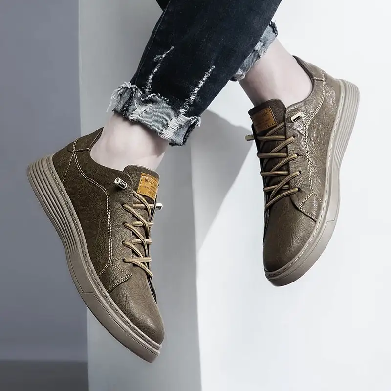 Lace Leather Oxford Shoes