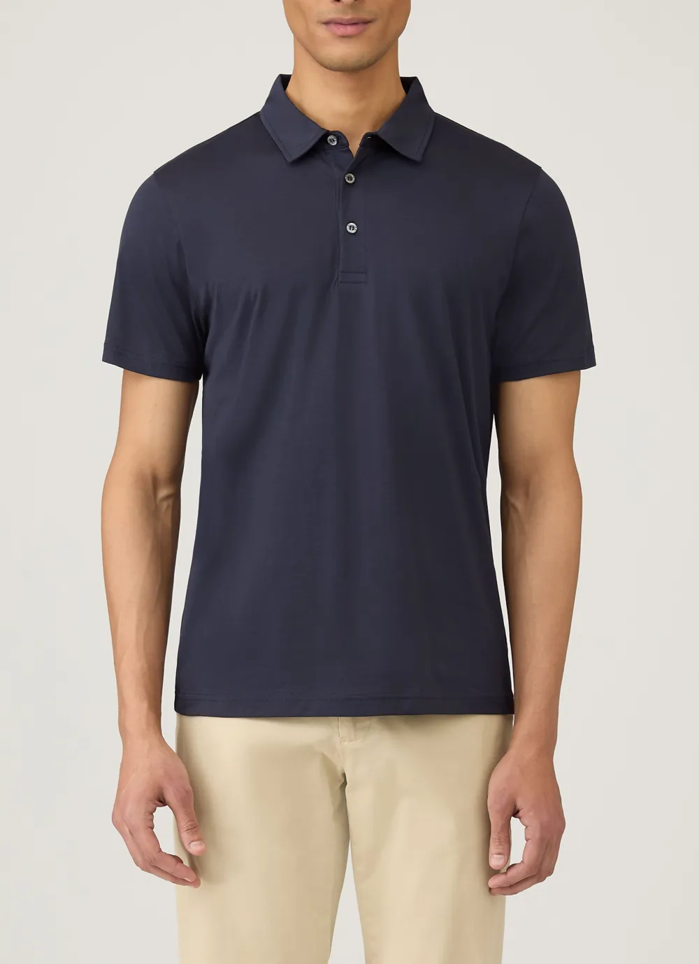 Streamlined Everyday Regular Fit Cotton Jersey Short Sleeve Polo Shirt