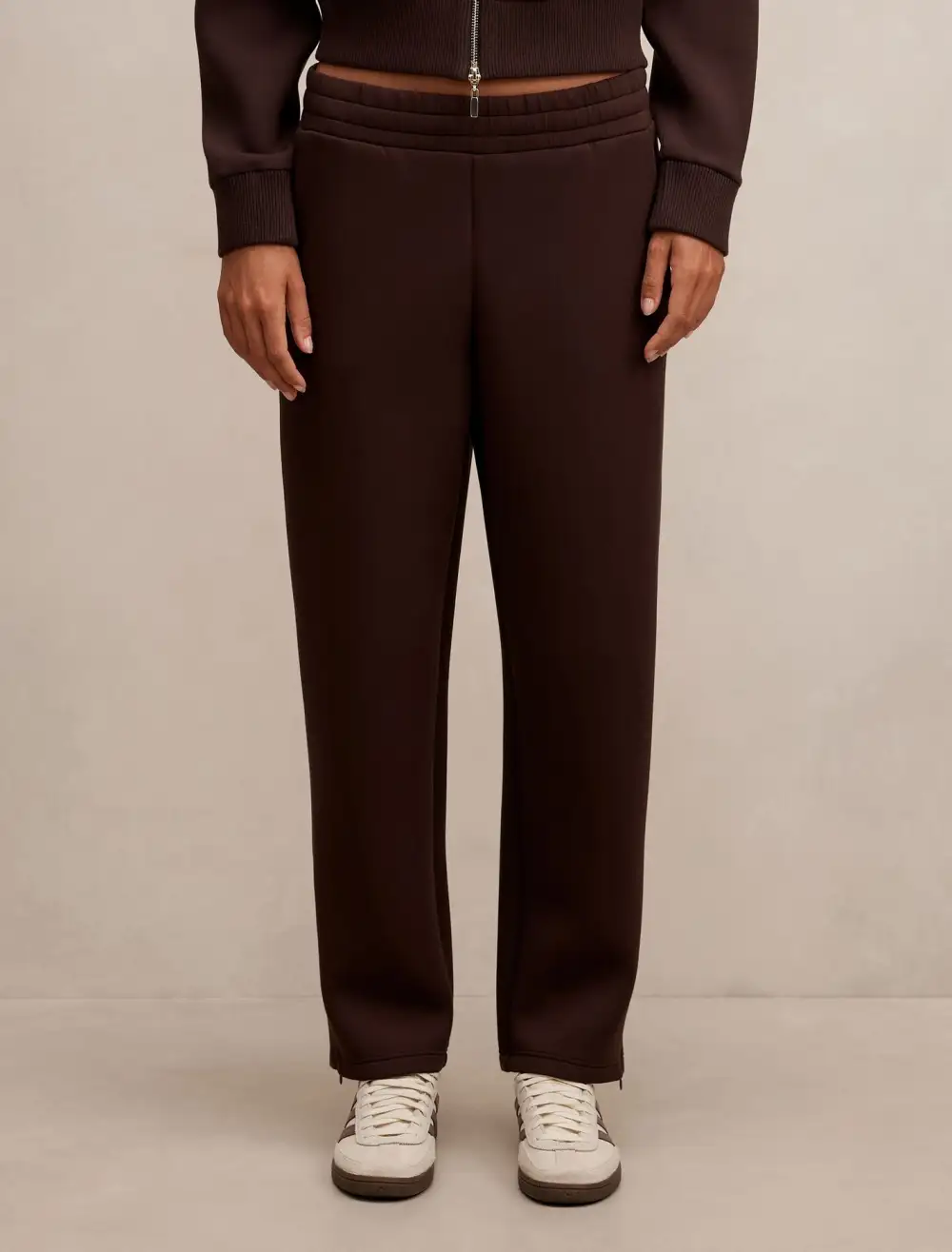 Brown Tapered Leg Track Pants