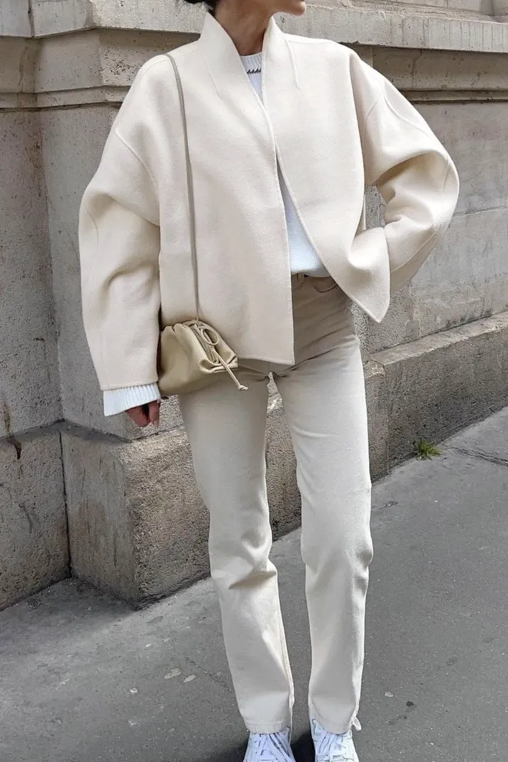 V-Neck Long Jacket