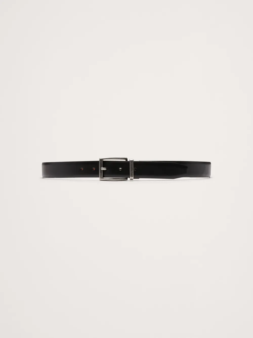 Double-Sided Leather Simple Black and Brown Men's Belt