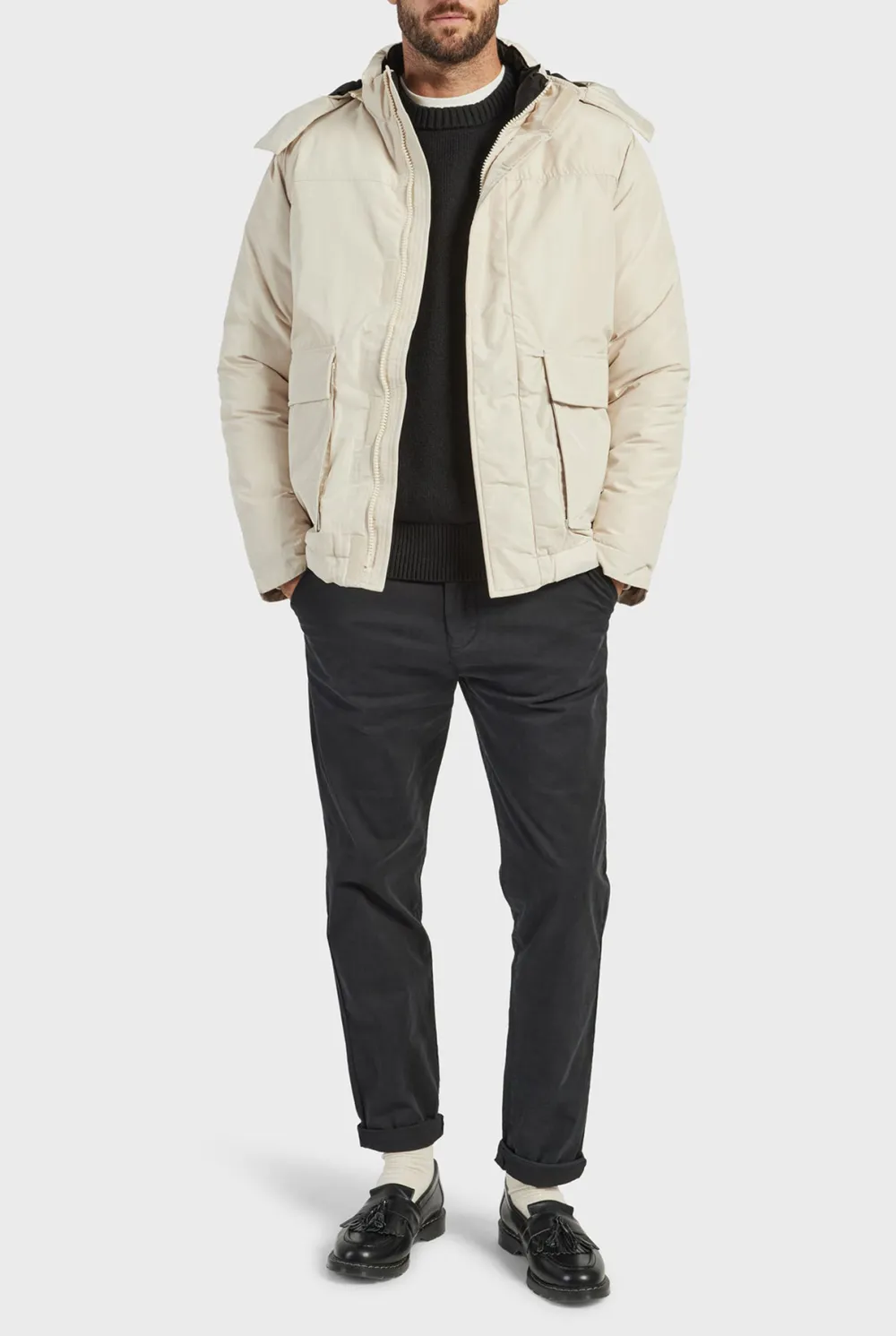 Oregon Puffer Jacket-Macadamia