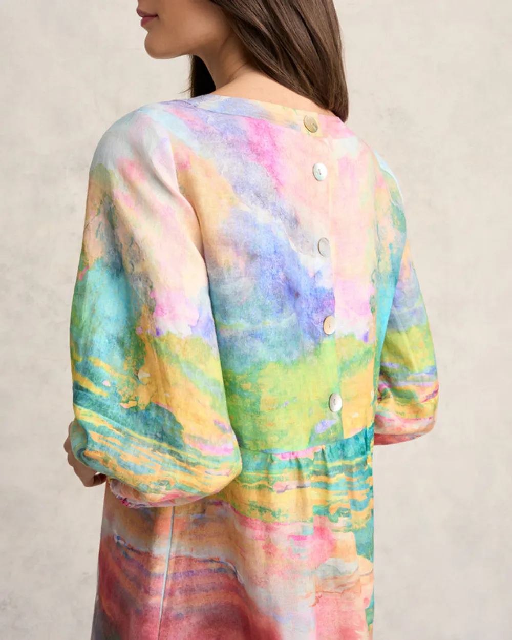 Printed Linen Dress