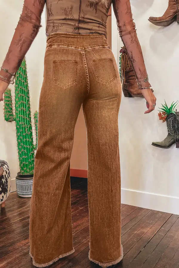 Straight Leg Clean Denim Jeans