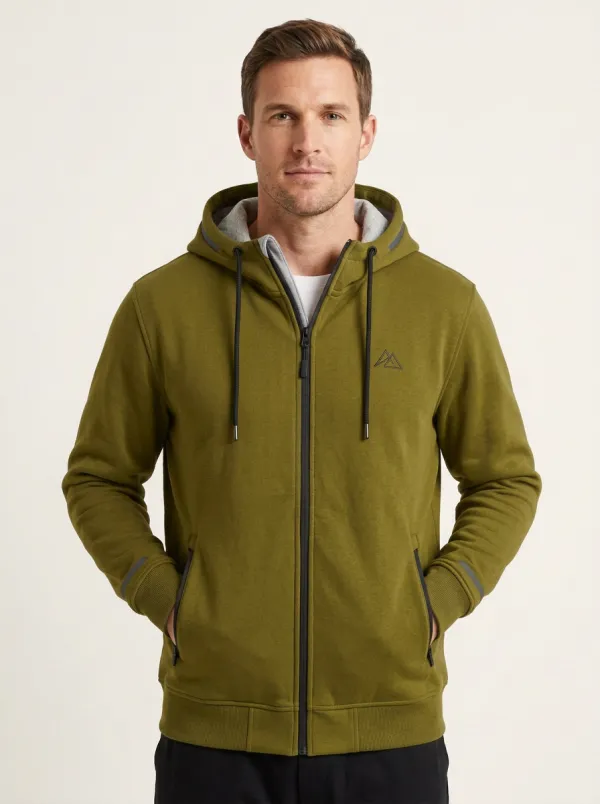 Athletic Mountain Graphic Zip-Up Fit Men's Sport Jacket