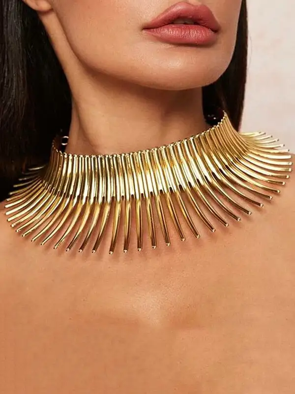 Adjustable Geometric Alloy Necklace