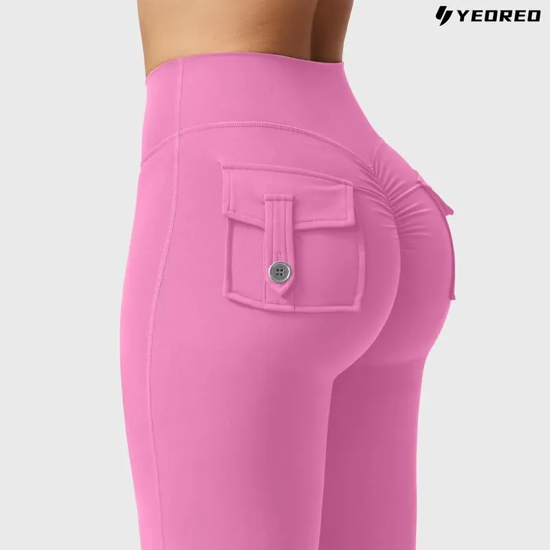 Flare Leggings with Pockets Butt-Lifting | High-Waist | Breathable | Four-Way Stretch | Squat-Proof