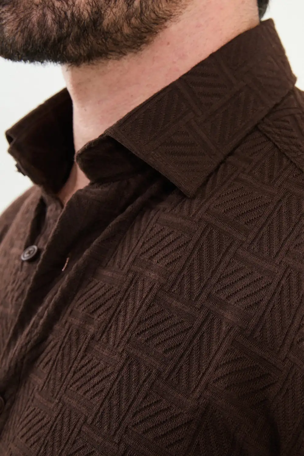 Polished Hidden Button Slim Cotton Shirt