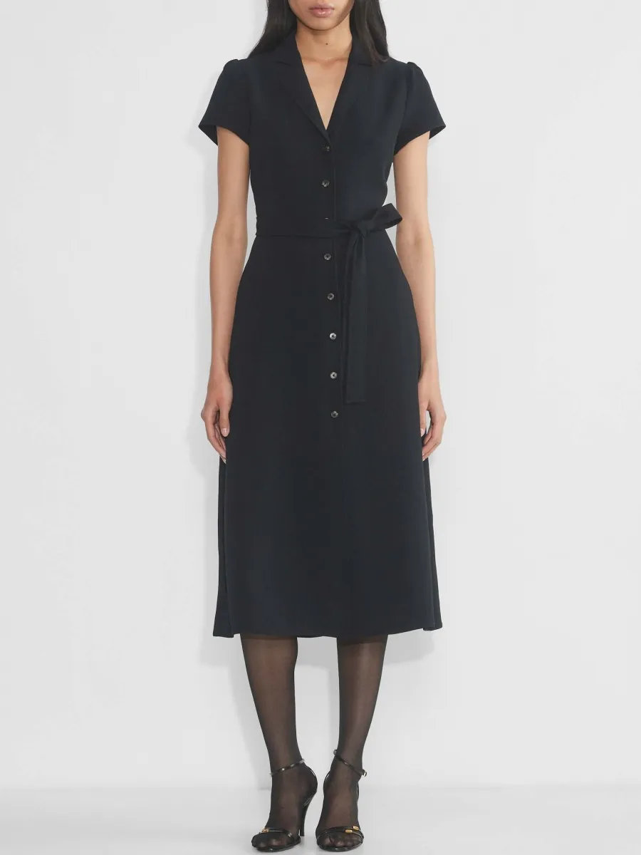 Casual Lapel Short Sleeve Dress