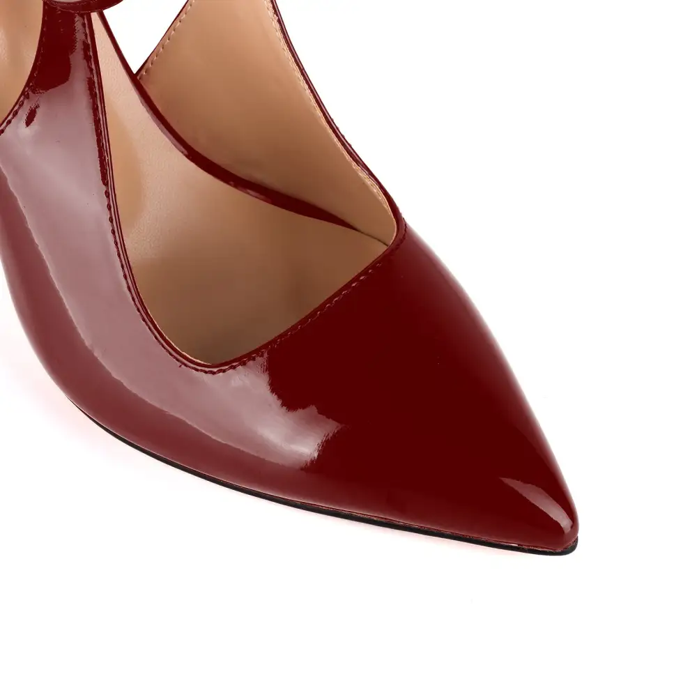 Elegant Pointed Toe Stiletto Ankle Strap Pumps