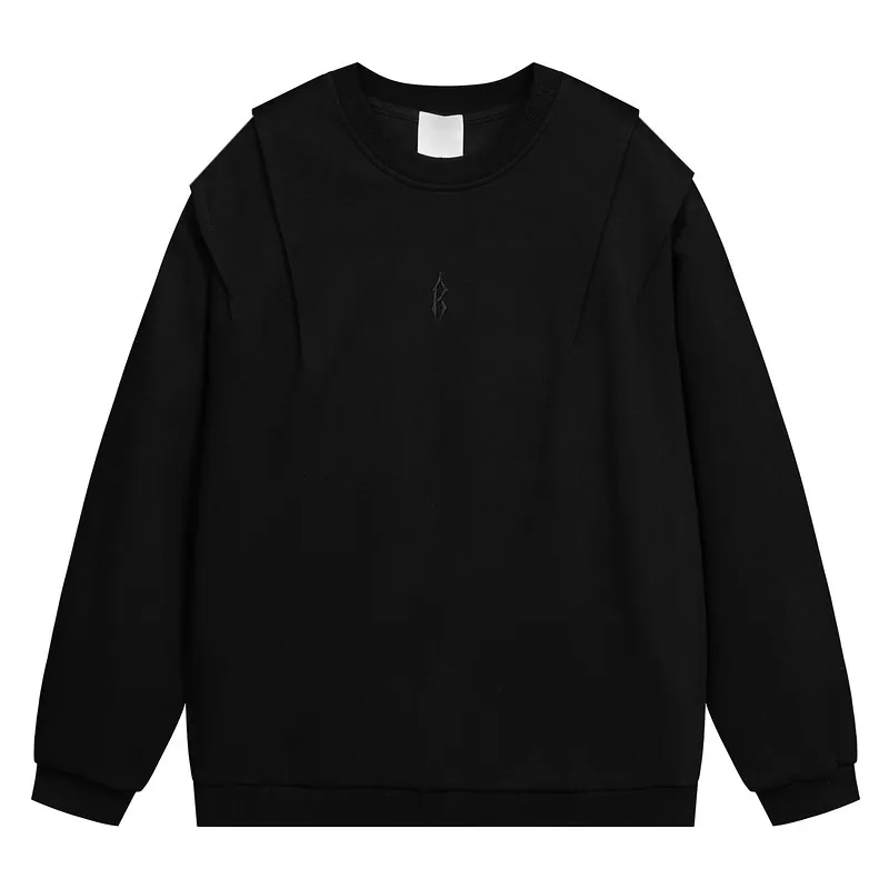 Embroidered Fleece-Lined Crewneck Sweatshirt