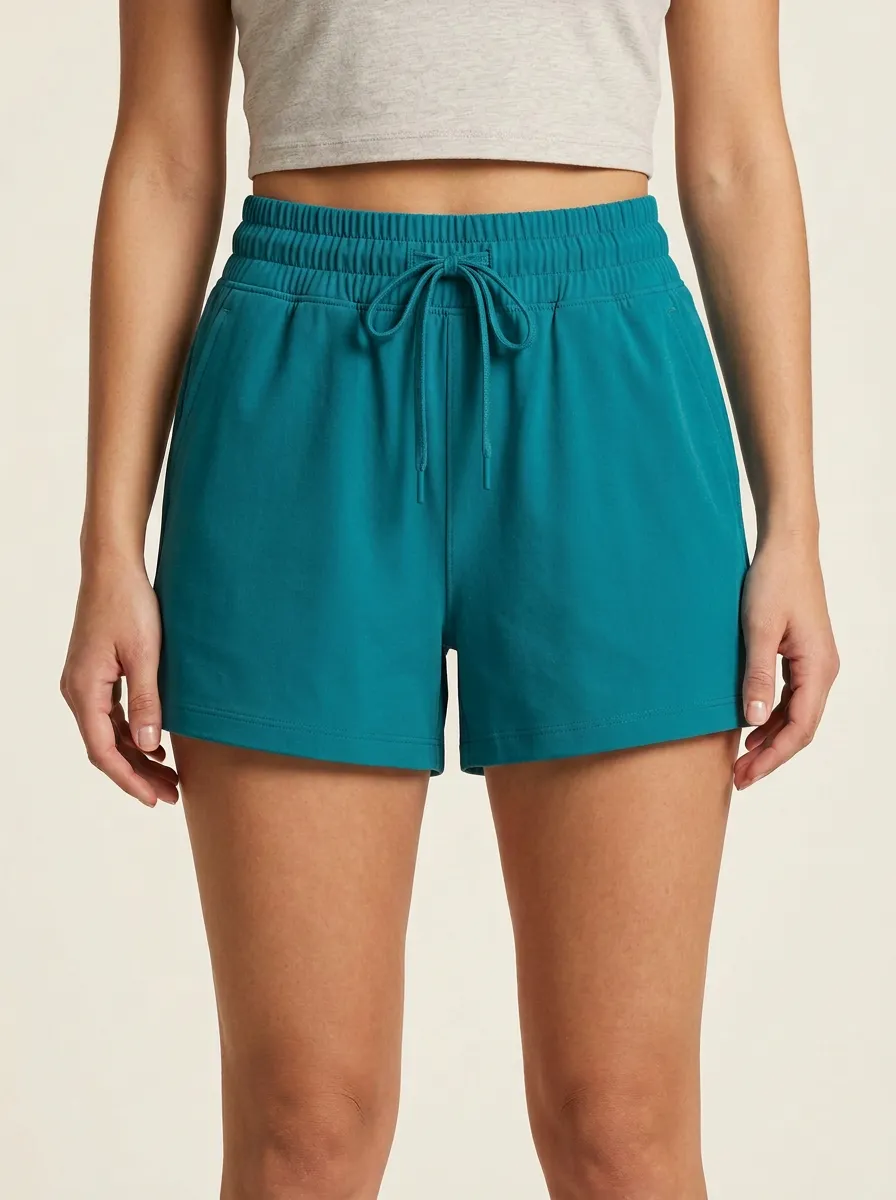 Women's Straight-Cut Drawstring Lounge Shorts