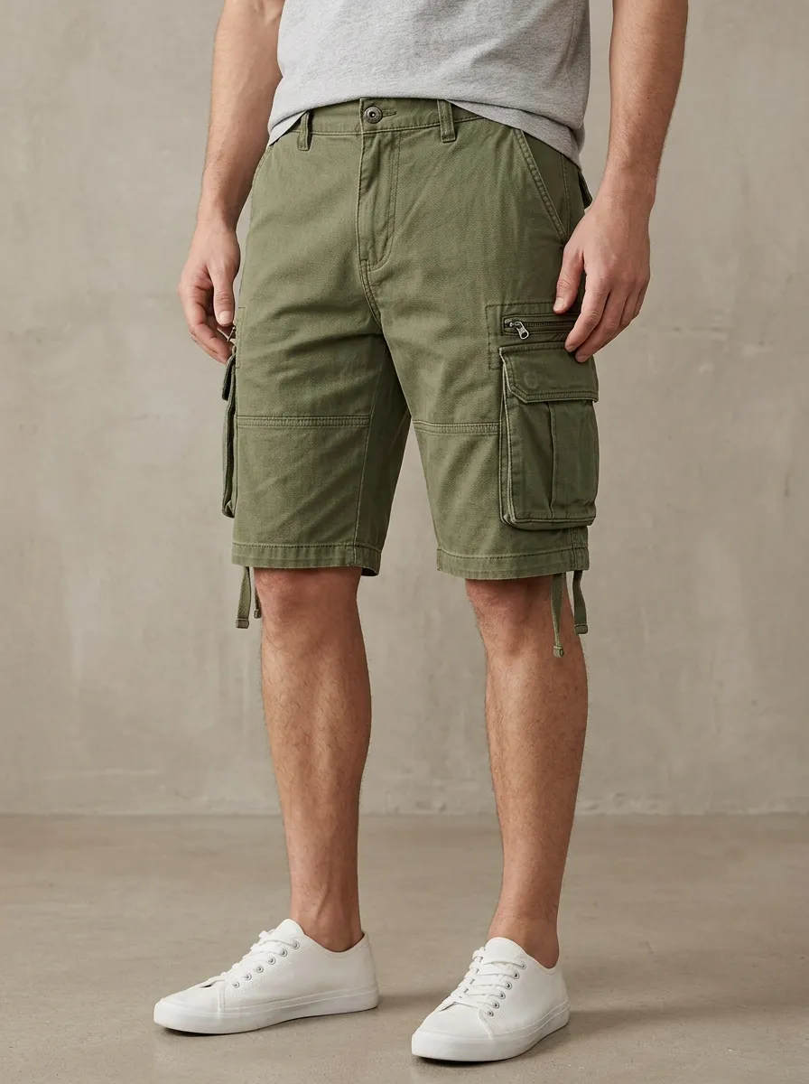 Men's Adventure Utility Cargo Shorts with a Elastic Waist