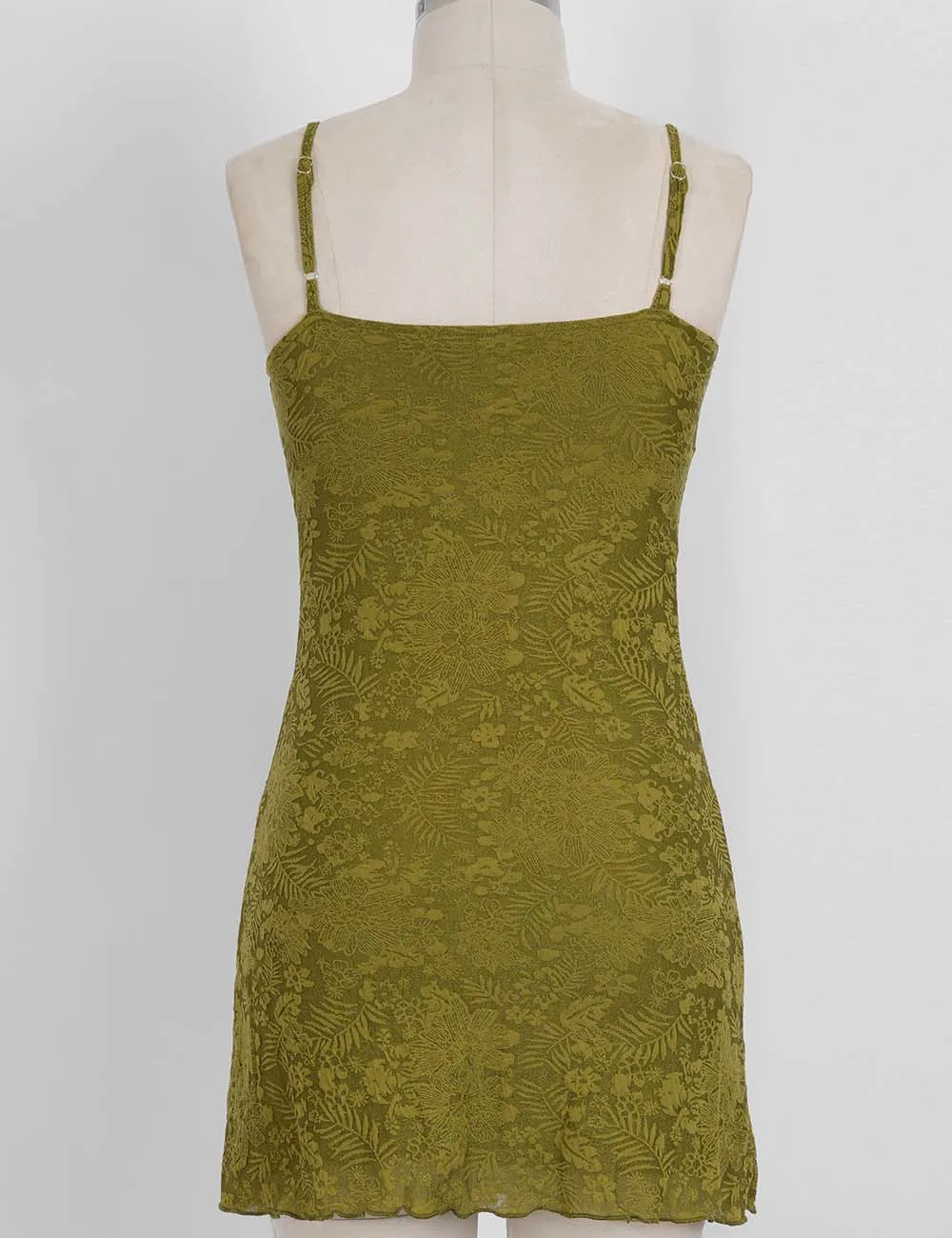 Jacquard Sleeveless Front Cami Mini Dress