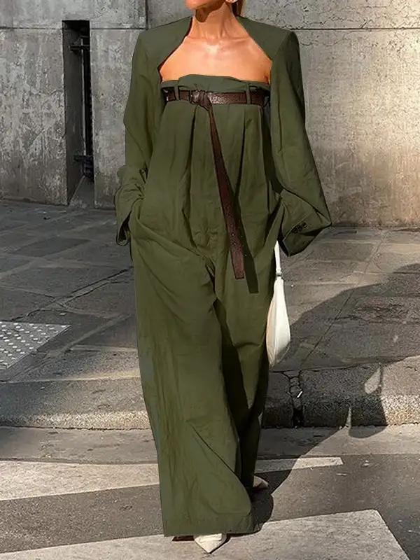 Bovenkleding Met Lange Mouwen Kraag En Wijde Pijpen