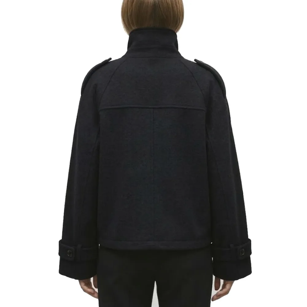Funnel Neck Oversized Wool Coat