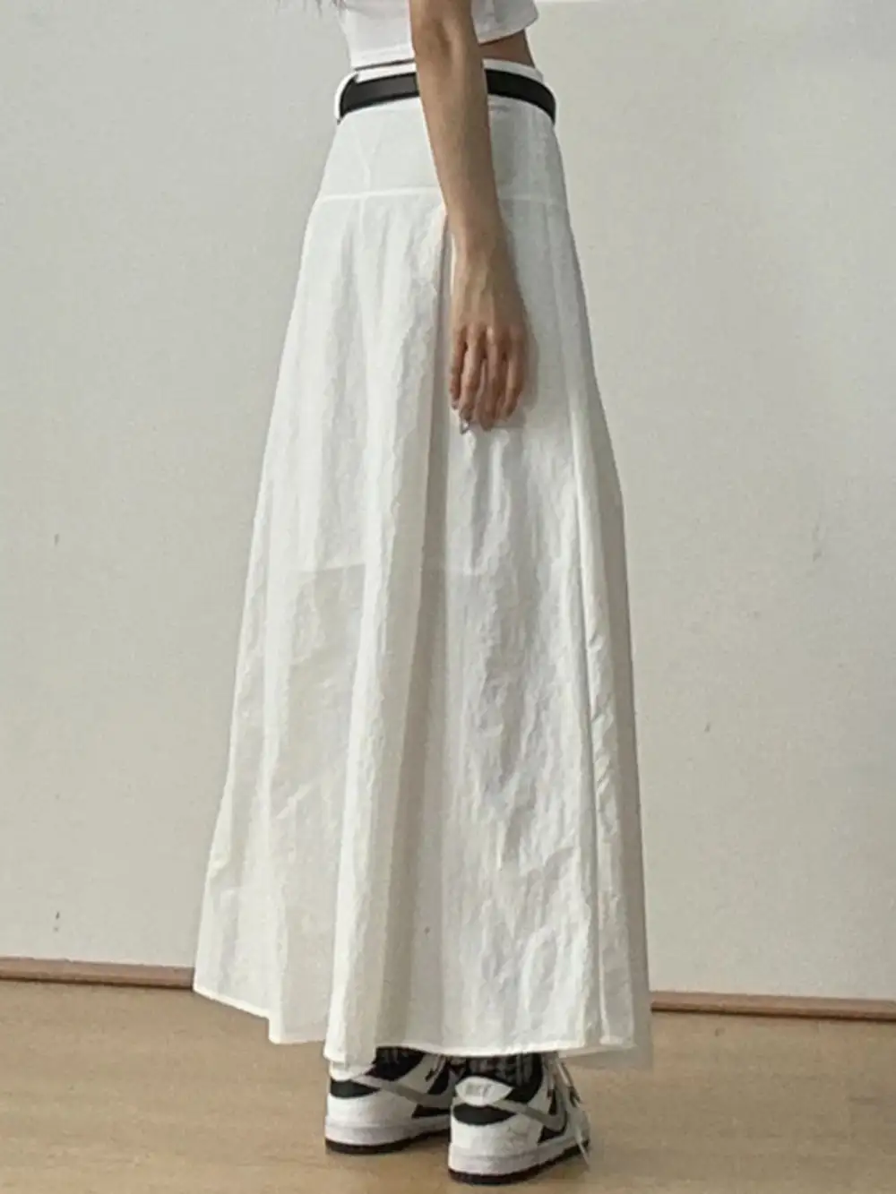 High Waisted A-Line Maxi Skirt