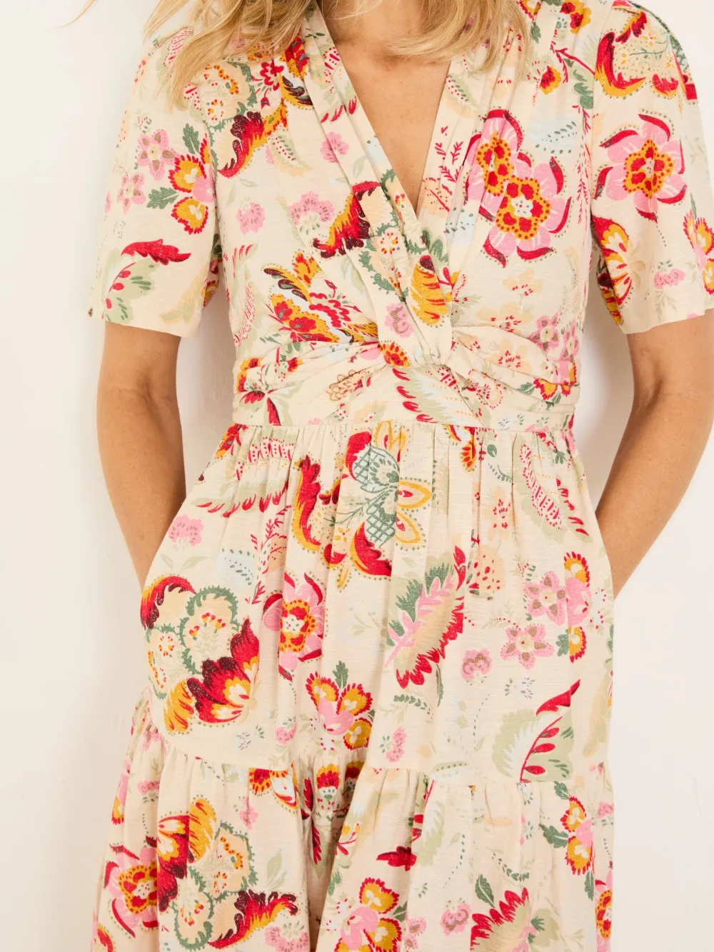 Cream Gigi Midi Dress