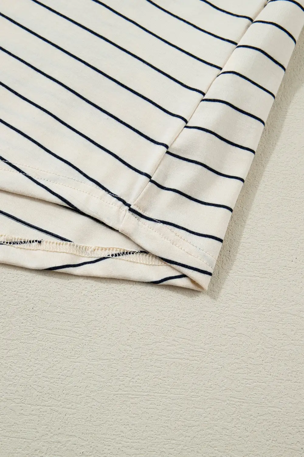 Striped Drawstring Pocketed Mini Dress
