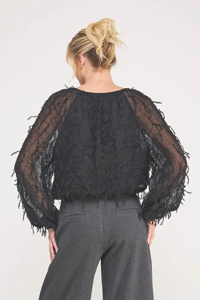 Fringe Texture Blouse
