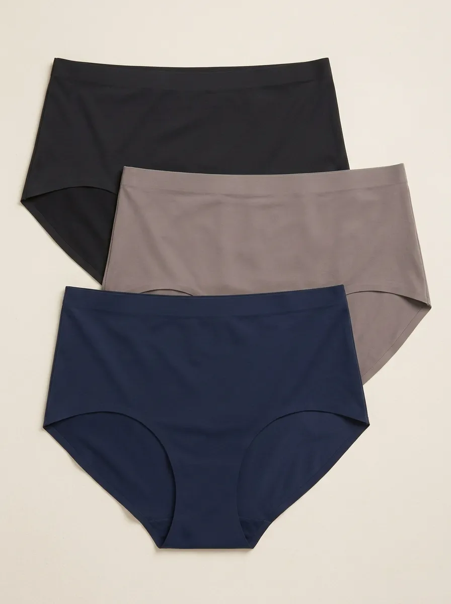 High-Waisted Seamless-Look Brief Set