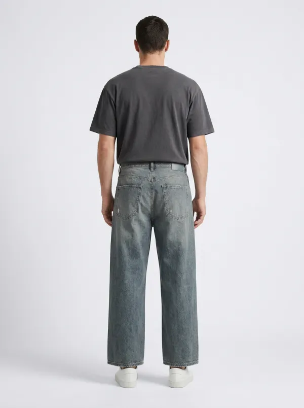 Men's Celestial Patchwork Star Wide Leg Jeans